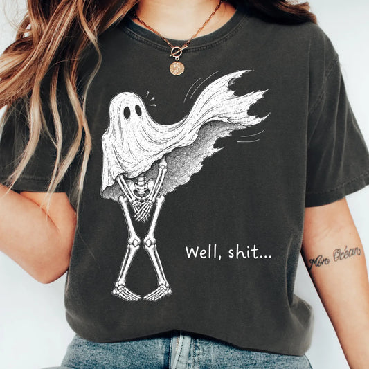 The "Well Shit" Ghost Skeleton T-Shirt