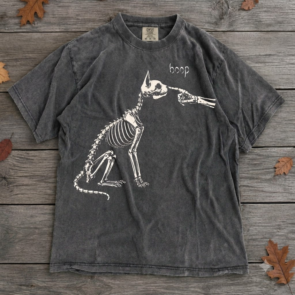 Skeleton Cat Boop T-Shirt