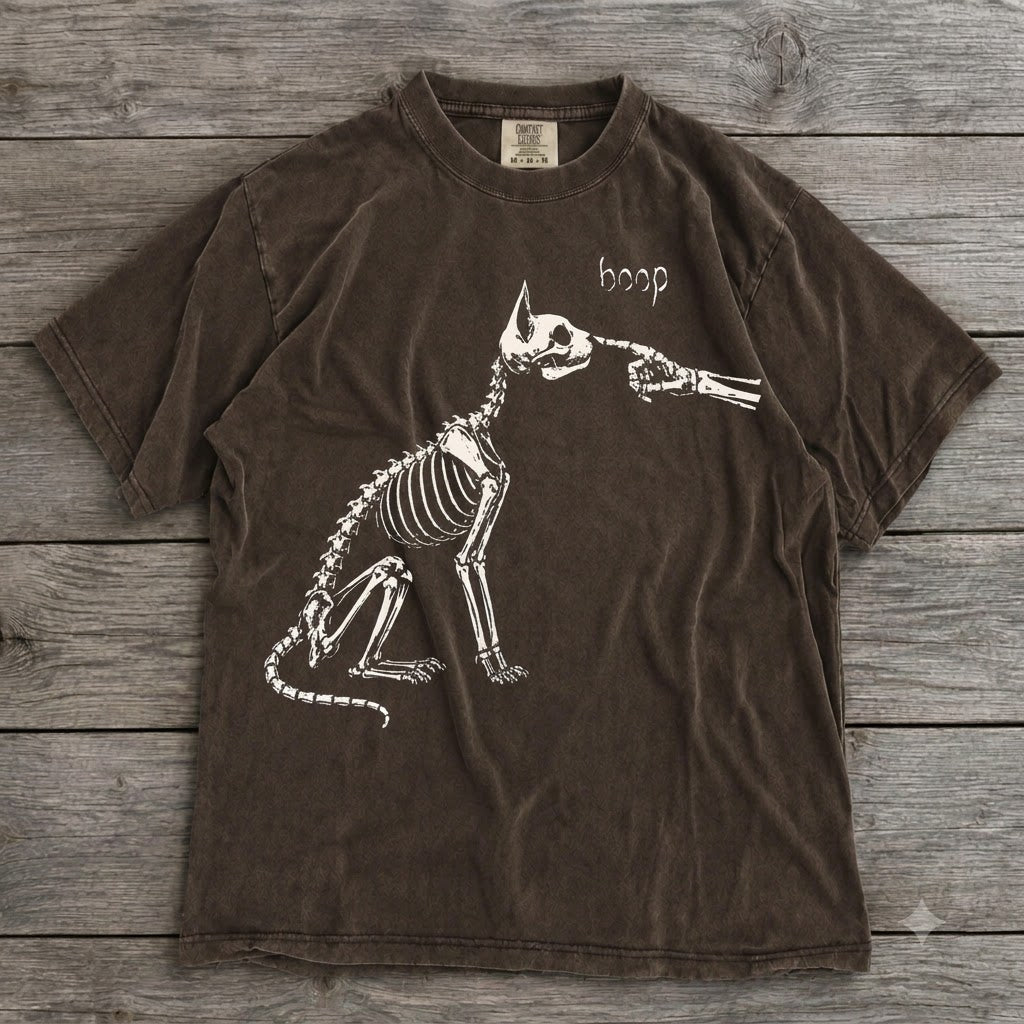Skeleton Cat Boop T-Shirt