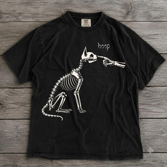 Skeleton Cat Boop T-Shirt